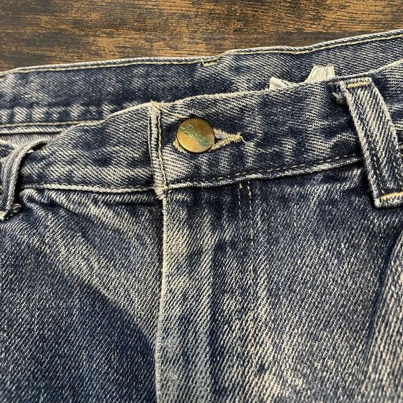 Vintage Pointer Jeans Mens 36x34 Work Heavy Cotton Denim Blue Made in USA - Picture 6 of 16